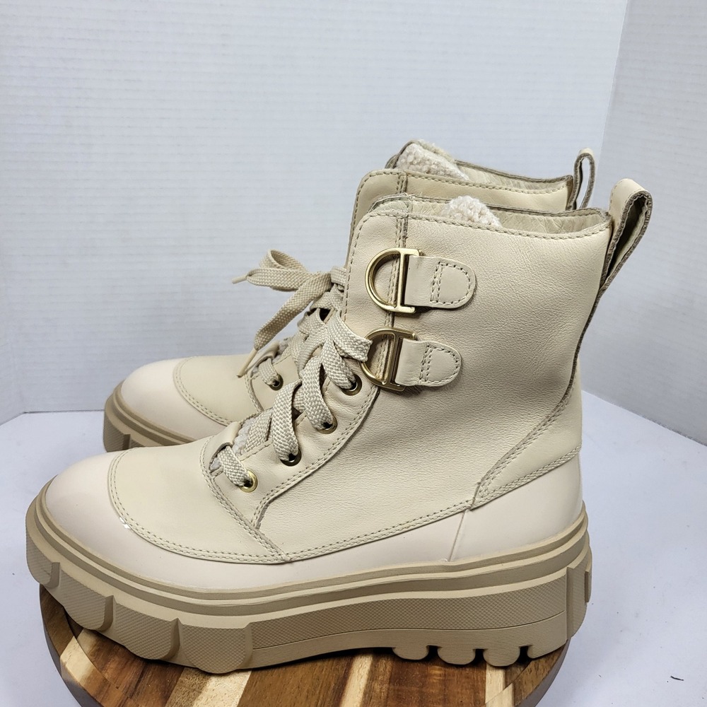Sorel Caribou X Boot Lace WP Cozy Women 9 Bleached Ceramic NEW Waterproof Boot